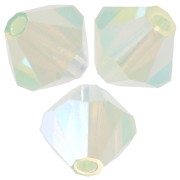 Preciosa bicones - Bead rondelle 6 mm - Chrysolite Opal AB 2X x12
