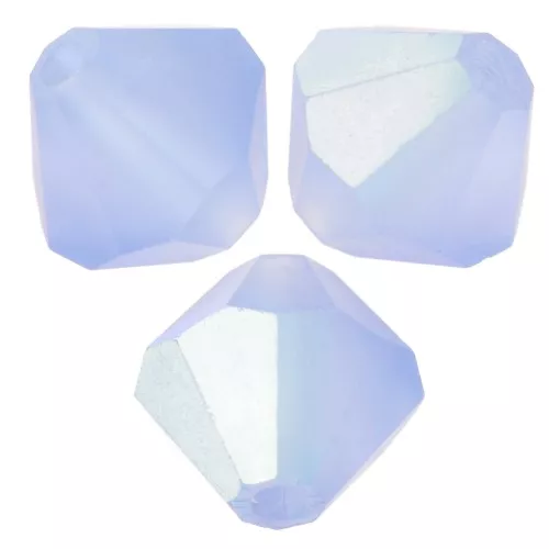 Preciosa bicone beads - Bead rondelle 6 mm - Light Sapphire AB Matt x12