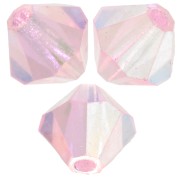 Preciosa bicone beads - Bead rondelle 5 mm - Pink Sapphire AB 2X x12|raw }}