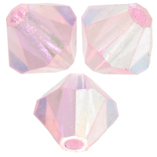Preciosa bicone beads - Bead rondelle 5 mm - Pink Sapphire AB 2X x12