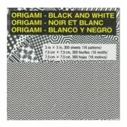 Assortment of origami paper sheets 7.5x7.5 cm  black/white geometric x