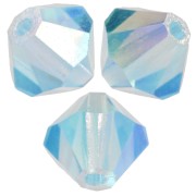 Preciosa bicone beads - Bead rondelle 5 mm - Aqua Bohemica AB 2X x12