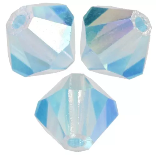 Preciosa bicone beads - Bead rondelle 5 mm - Aqua Bohemica AB 2X x12
