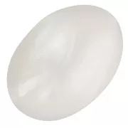 18x13 mm oval cabochon in opaque resin - Pearlescent white x1
