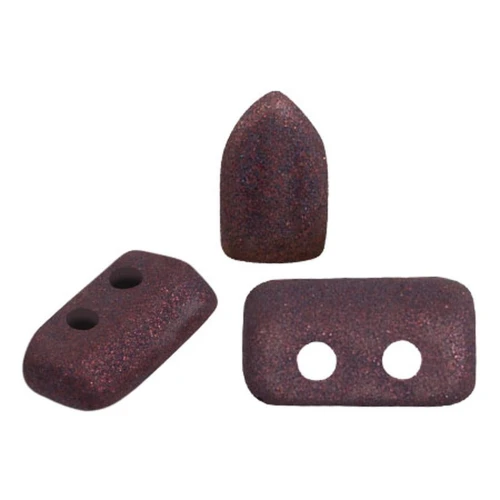 Glass beads Piros® by Puca® 2x5 mm - Trendy Plum Mat x10g