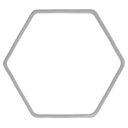 Hexagonal mounting and weaving rings 25x28 mm - Silver x25