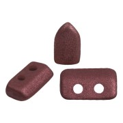 Glass beads Piros® by Puca® 2x5 mm - Trendy Wine Lees Mat x10g