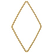 Mounting and weaving lozenge rings 33x19 mm - Rough brass x25|raw }}