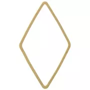 Mounting and weaving lozenge rings 33x19 mm - Rough brass x25