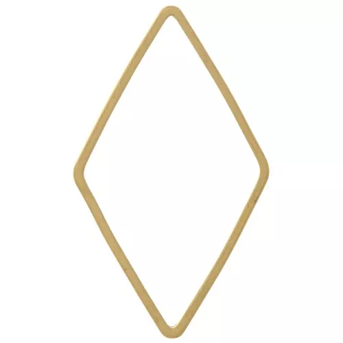 Mounting and weaving lozenge rings 33x19 mm - Rough brass x25