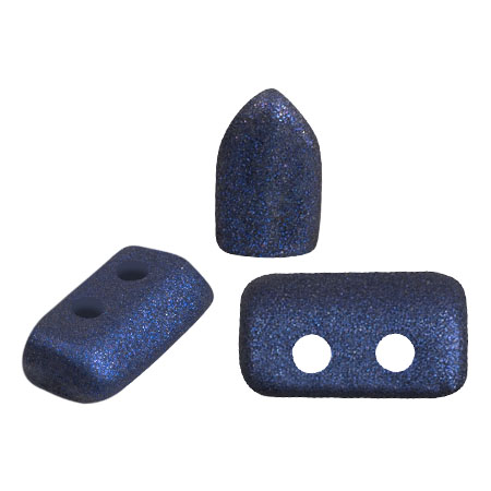 Glass beads Piros® by Puca® 2x5 mm - Trendy Night Blue Mat x10g