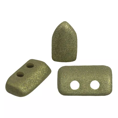 Glass beads Piros® by Puca® 2x5 mm - Trendy Olive Mat x10g