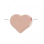 Heart 7 mm rose Fine Gold Plated x1