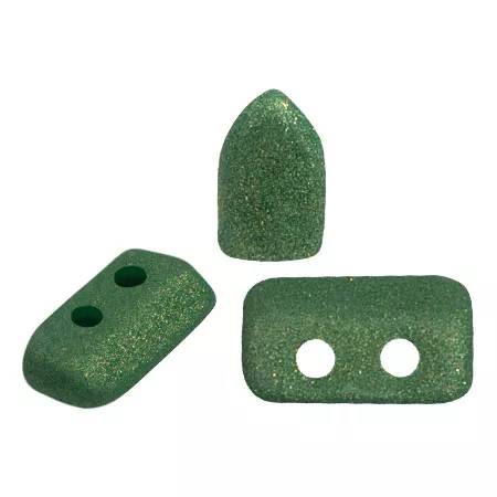 Glass beads Piros® by Puca® 2x5 mm - Trendy Fern Green Mat x10g
