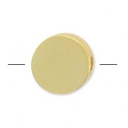 Puck 5 mm satin Fine Gold Plated x1
