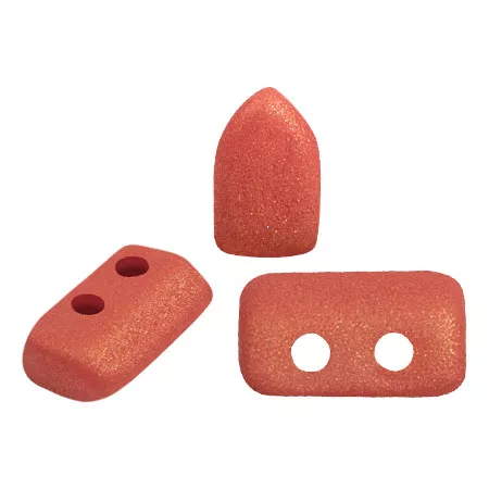 Glass beads Piros® by Puca® 2x5 mm - Trendy Sienna Mat x10g