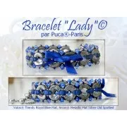 Glass beads Volos® by Puca® 4x8 mm - Trendy Night Blue Mat x10g