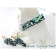 Glass beads Volos® by Puca® 4x8 mm - Trendy Persian blue Mat x10g