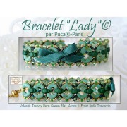 Glass beads Volos® by Puca® 4x8 mm - Trendy Fern Green Mat x10g