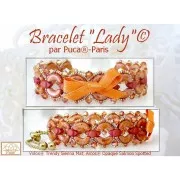 Glass beads Volos® by Puca® 4x8 mm - Trendy Sienna Mat x10g