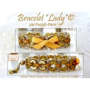 Glass beads Volos® by Puca® 4x8 mm - Trendy Mustard Mat x10g