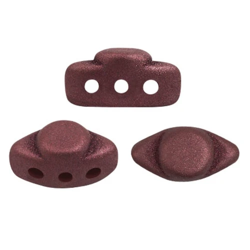 Glass beads Volos® by Puca® 4x8 mm - Trendy Wine Lees Mat x10g