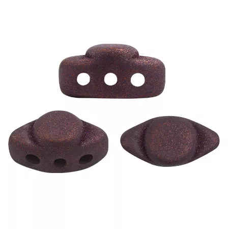 Glass beads Volos® by Puca® 4x8 mm - Trendy Plum Mat x10g
