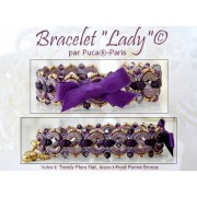 Glass beads Volos® by Puca® 4x8 mm - Trendy Plum Mat x10g