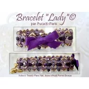 Glass beads Volos® by Puca® 4x8 mm - Trendy Plum Mat x10g