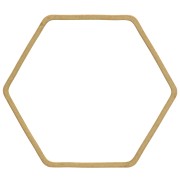 Hexagonal mounting and weaving rings 25x28 mm - Rough brass x25|raw }}