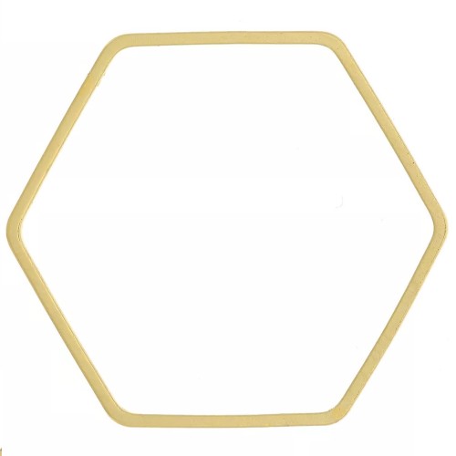 Hexagonal weaving and mounting rings 30x33 mm - Gold x25