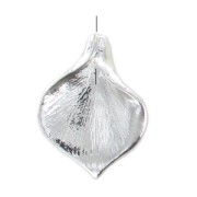 Flower leaves charm 17 mm fine silver plating