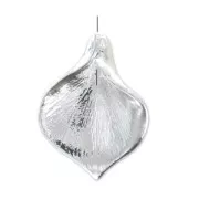 Flower leaves charm 17 mm fine silver plating