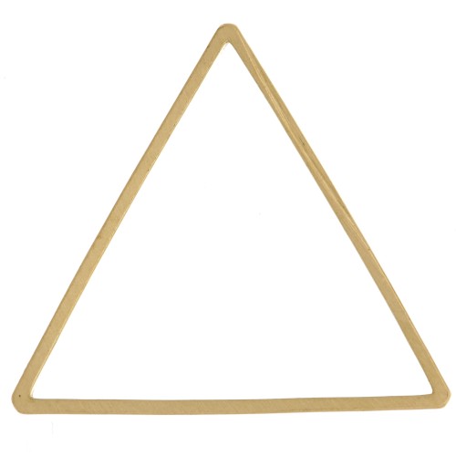 Triangle mounting and weaving rings 25x29 mm - Rough brass x25
