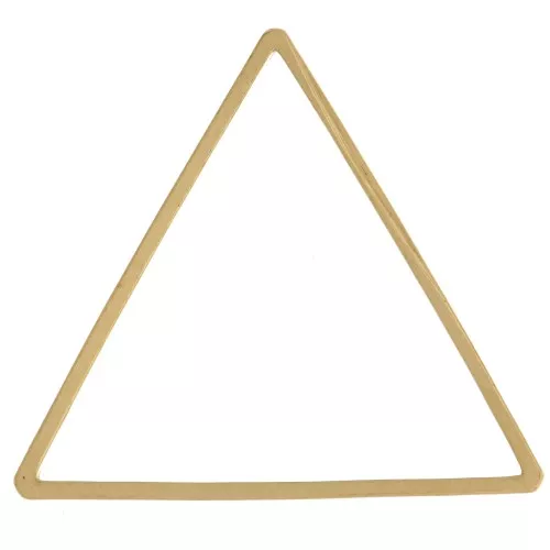 Triangle mounting and weaving rings 25x29 mm - Rough brass x25