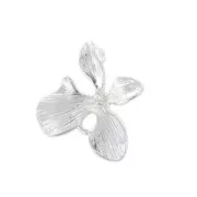 Flower charm 16 mm fine silver plating