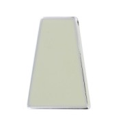 Acrylic trapezium pendant 46x31 mm silver tone/Cream