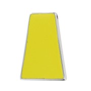 Acrylic trapezium pendant 46x31 mm silver tone/yellow|raw }}