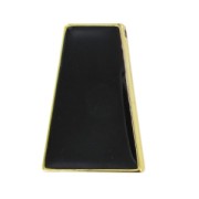 Acrylic trapezium pendant 46x31 mm gold tone/Black|raw }}