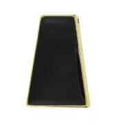 Acrylic trapezium pendant 46x31 mm gold tone/Black