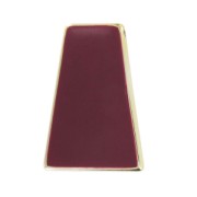 Acrylic trapezium pendant 46x31 mm gold tone/burgundy|raw }}