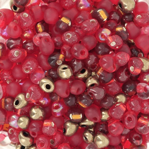 3.4mm Mix Mini-Drops Miyuki DP-MIX-18 - Magma x8g