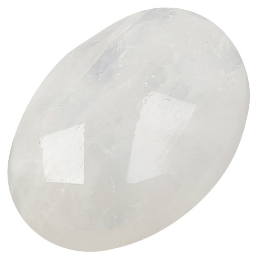Oval cabochon faceted 14x10mm Moonstone