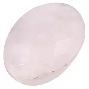 Oval cabochon facetté 14x10mm Quartz Rose