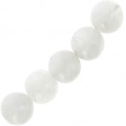 5.5 mm to 6 mm round gemstone beads - Moonstone x15