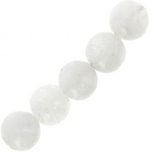 5.5 mm to 6 mm round gemstone beads - Moonstone x15