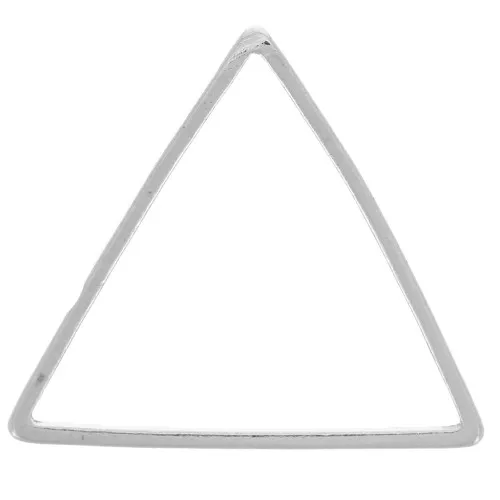 Triangle mounting and weaving ring 15x17 mm - Silver x1