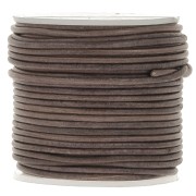Leather cord 1.5 mm - Vintage Dark brown x20m|raw }}