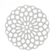 Light filigrees Rosette 25mm 925 silver