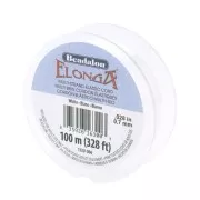 Elonga elastic thread 0.7 mm - Multi-strand - White x100m
